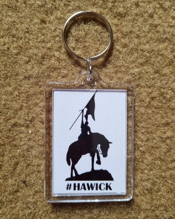 Hawick Horse Hashtag Clear Keyring