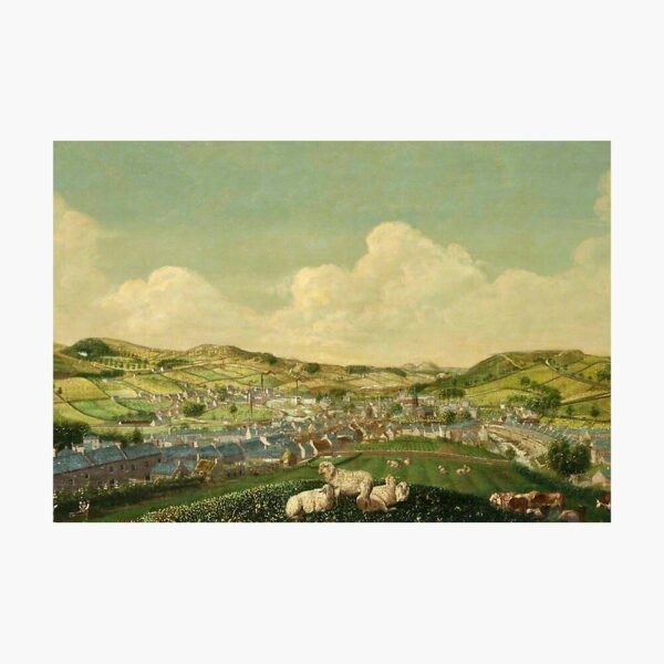 Hawick from the Motte Painting Print