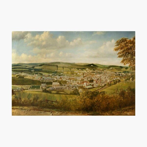 Hawick from Wester Braid Road Painting Print