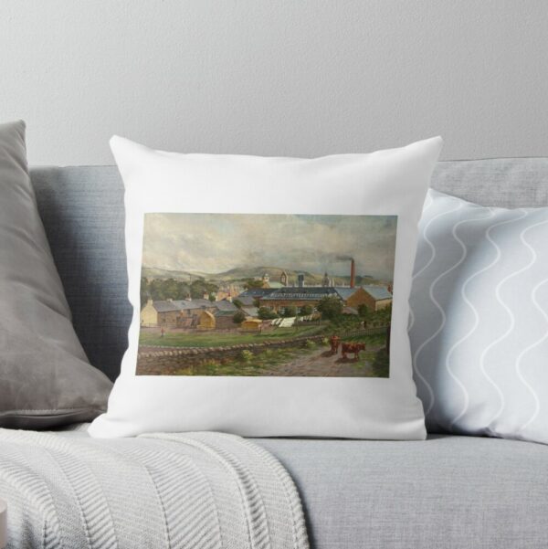 Hawick Cushion Stonefield Mill Rockvale and Cottages Painting