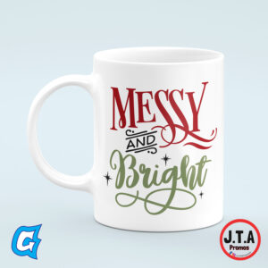 Messy and Bright Funny Christmas Mug